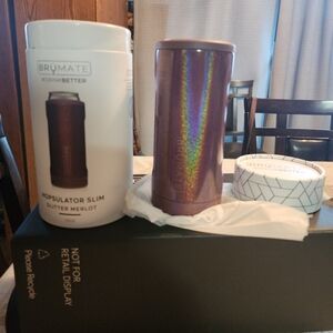 Brumate 12oz Slim Glitter Merlot